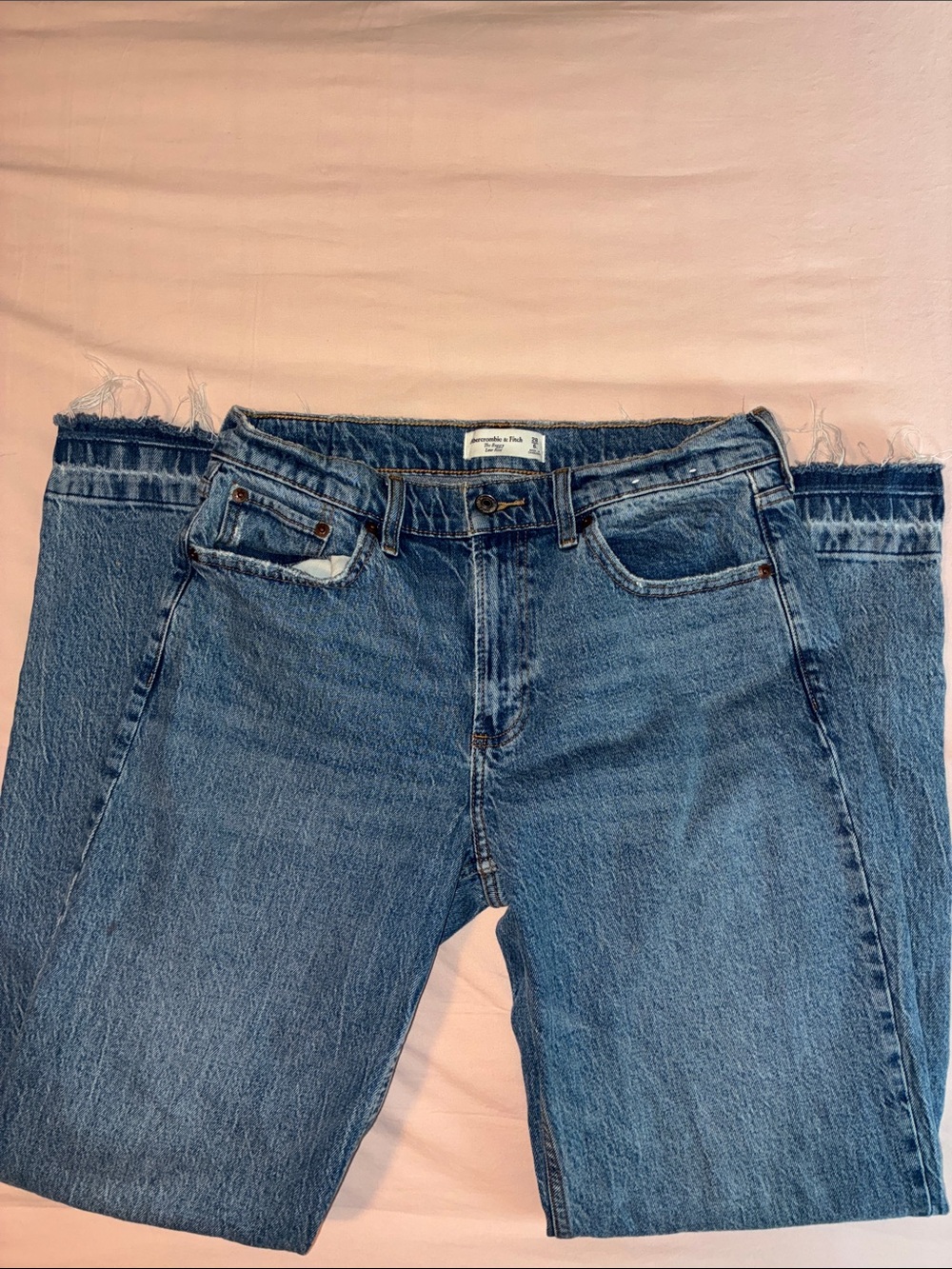 Abercrombie & Fitch Baggy Low Rise Blue Jeans
